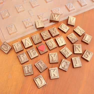 Forma De Chocolate - Forma Acetato Simples - Tablete Alfabeto - BWB3643
